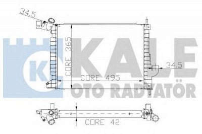 KALE OTO RADYATOR 179800 -  Радиатор, охлаждение двигателя